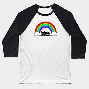 Cat on the Rainbow Baseball T-Shirt